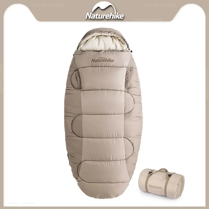 Naturehike PS Series Sleeping Bag Outdoor Pancake Sleeping Bag Washable Camping Warm Imitation Feather Cotton Sleeping Bag