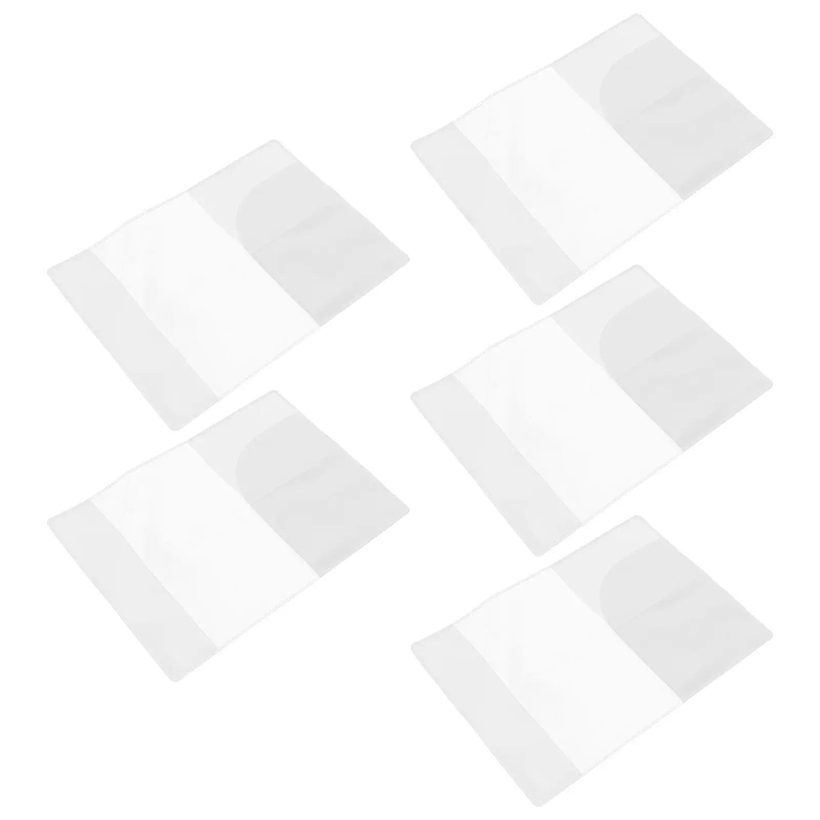 

5Pcs Clear Waterproof Passport Holder Transparent Travel Document Protector for Airport Security Fast Access PVC Passport Cover