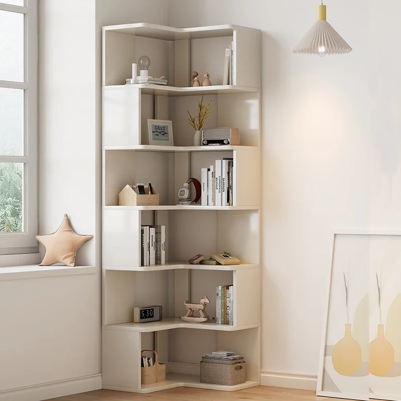 

Corner Shelf Solid Wood Corner Cabinet Floor Standing Storage Cabinet Home Storage Cabinet Bookshelf Modern Corner Bookcase