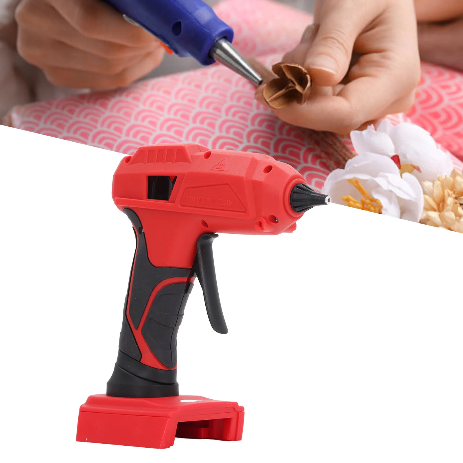 Handheld Power Glue Gun Good Compatibility Rubberized Handle Safe Wide Application Cordless Hot Glue Gun for Packaging Sealing