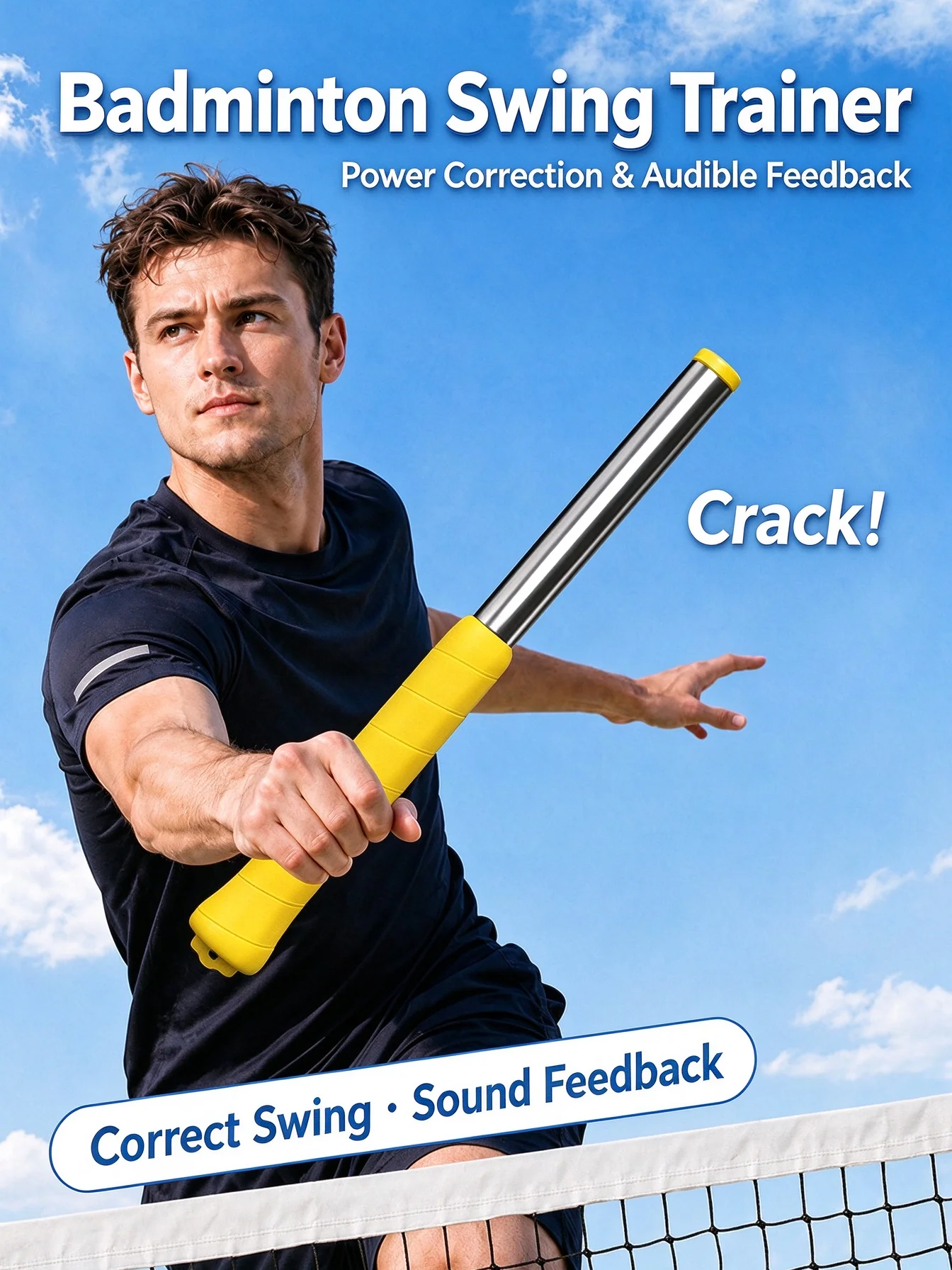 Adjustable Badminton Swing Posture Corrector Wrist Training Aid For Beginner Daily Strength Exercise