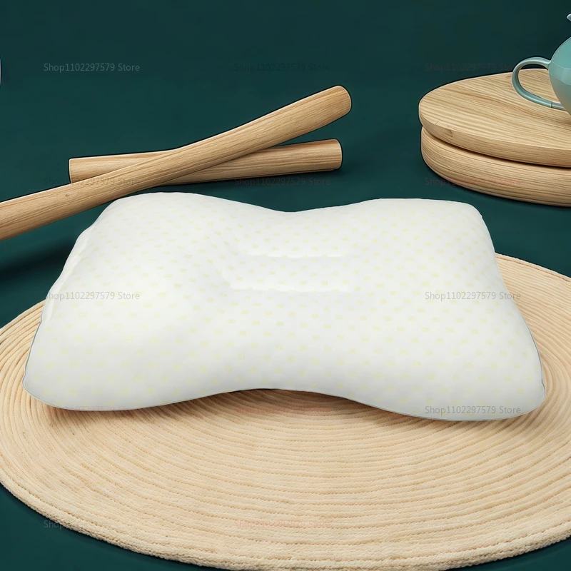 وسادة رقبة لتقويم العظام من عنق الرحم لنوم أفضل ودعم الرقبة من ألياف الصويا وسادة تدليك سبا للاسترخاء في السفر المنزلي