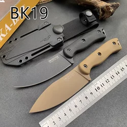 Cuchillo de caza multifuncional para acampar en la naturaleza, cuchillo recto para acampar, montañismo, tienda de campaña, rebanada de pan, cuchillo afilado para fruta, BK-19