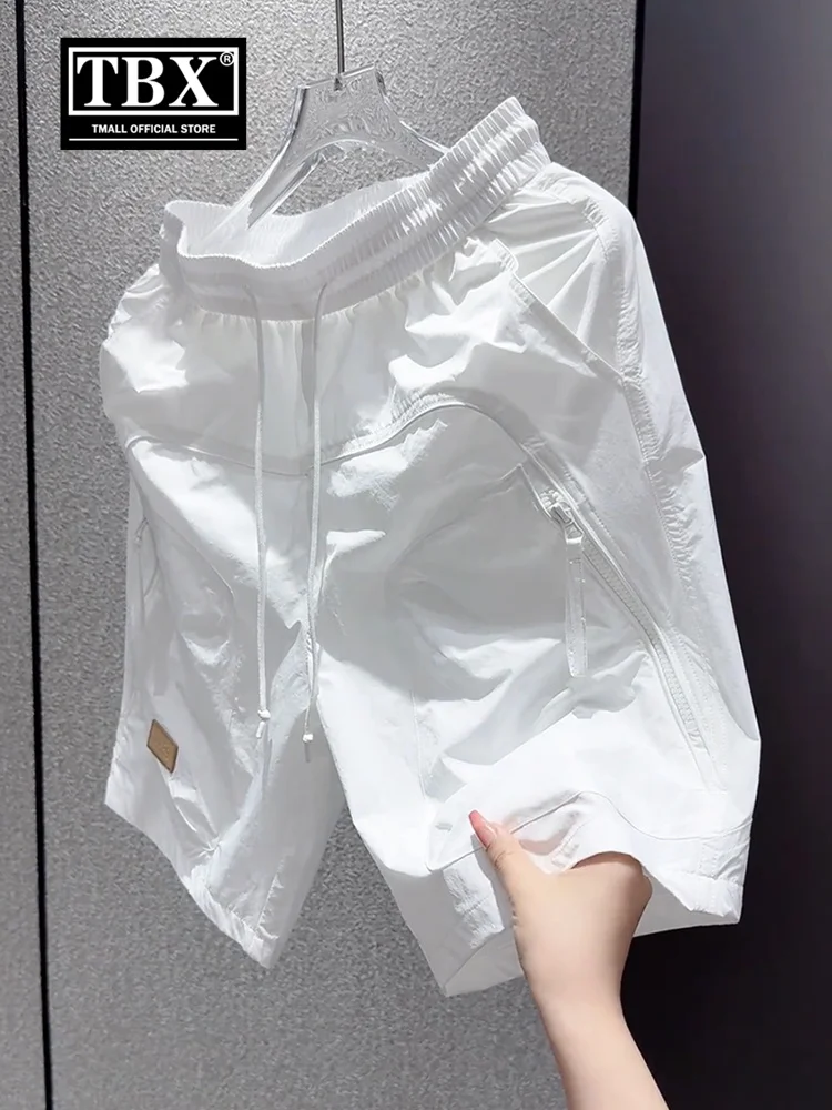 

Высококачественные мужские рабочие брюки-капри из быстросохнущей ткани для спорта и повседневной носки, летние, для активного отдыха, белые, длиной до колена, для делового и повседневного стиля