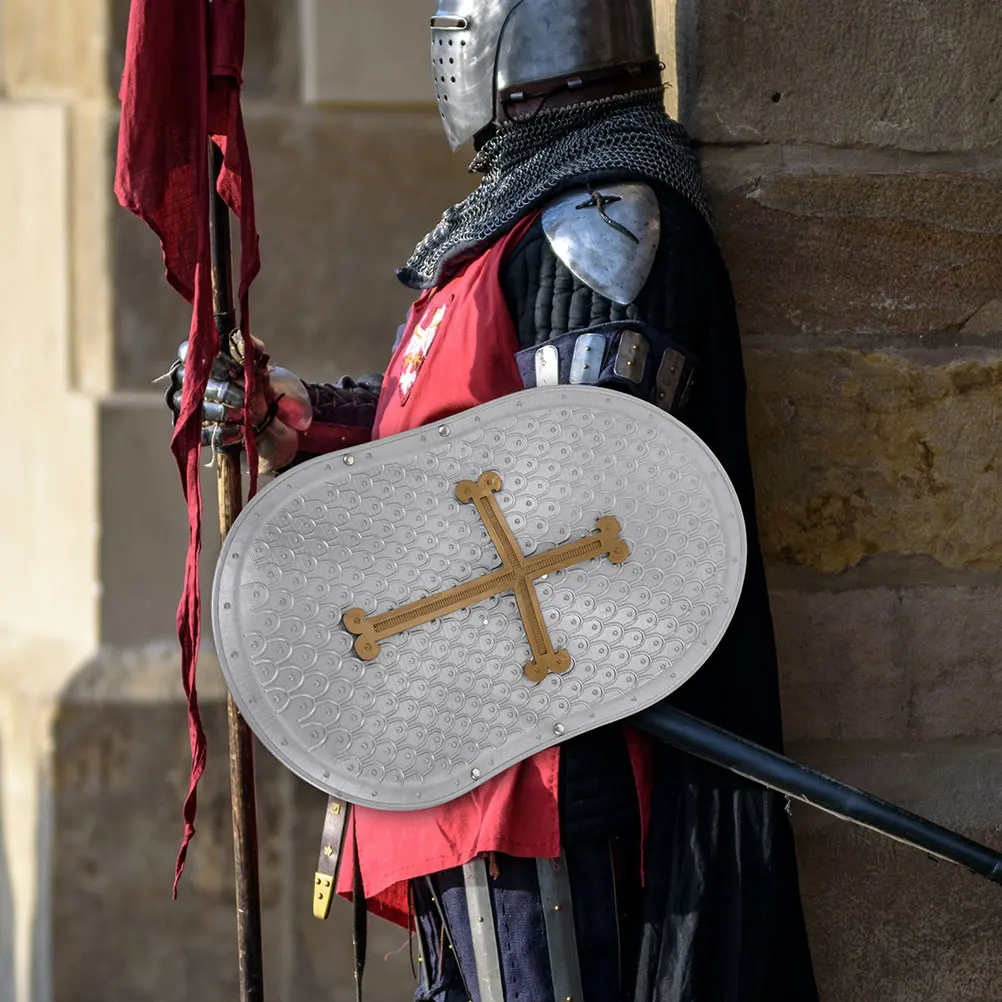 

Medieval Shield Armor Set Kids Knight Costume Toys Sturdy Plastic Retro Style Realistic Appearance Children Play Parent Child