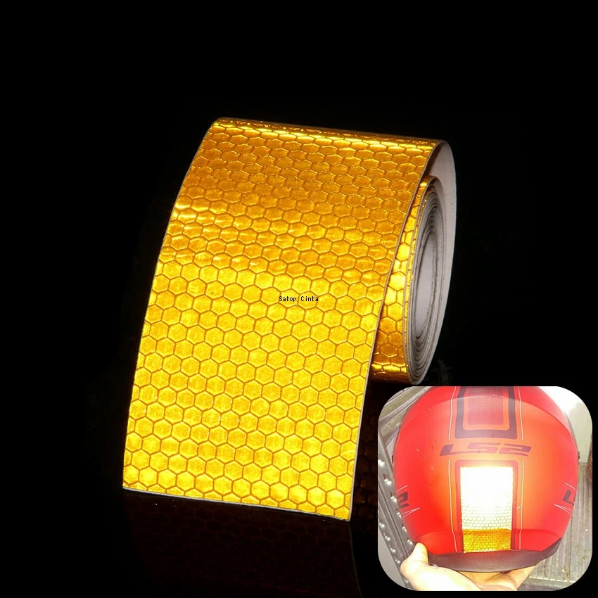 Reflective Safety Tapes 2inch*10FT Yellow High Viscosity Waterproof Reflectors Self-adhesive Stickers For Trucks Trailers Bikes