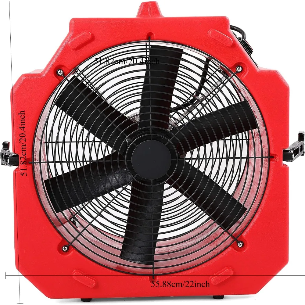 Ventilateur d'air axial hydratant 4000 m 18 pouces, souffleur et rotor, boîtier de moule, réparation des dommages causés par l'eau