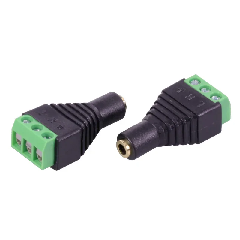 1pc 3.5mm Jack Video AV Balun 3.5mm stereo female to AV Screw Terminal Stereo jack 3.5 mm female 3 pin Terminal Block Plug