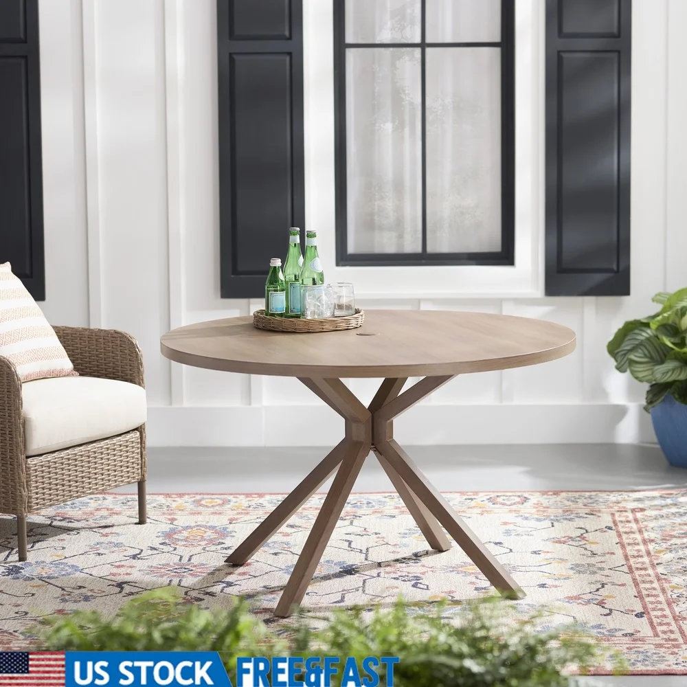 

Chelsea Outdoor Dining Table Weather-Resistant Round Table Patio Garden Flexible Dining Space Sturdy Base Easy Assembly