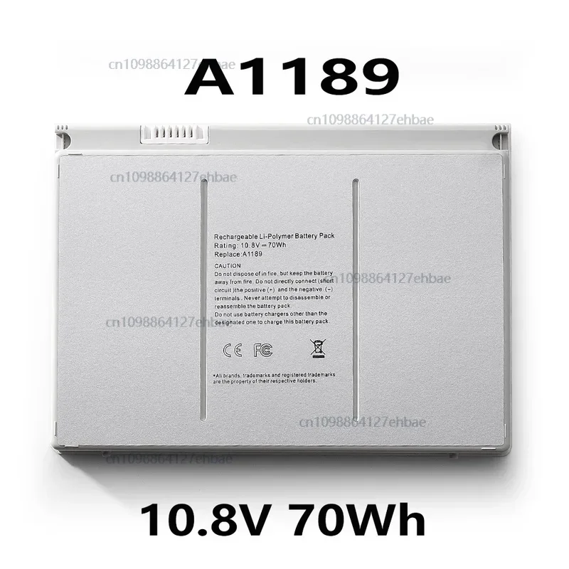 

A1189 70Wh 10.8V Battery For Apple MacBook Pro 17" A1151(Early 2006)A1212(Late 2006)A1229(Mid/Late 2007)A1261Fast