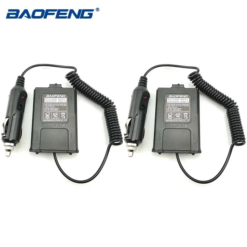 

2pcs Baofeng UV-5R Walkie Talkie Battery Eliminator Car Charger Adapter for UV 5R UV-5RE F8+ DMR Ham HF CB Car Radio UV5R