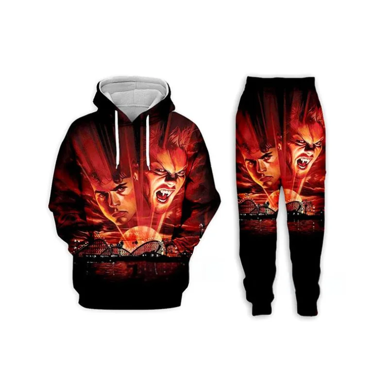 Horror Movie The Lost Boy 2Pcs Set 3d Print Hoodie+Pants Set Fashion Tracksuit Men's Hip Hop Suit Casual Kids Hooded Sweatshirts