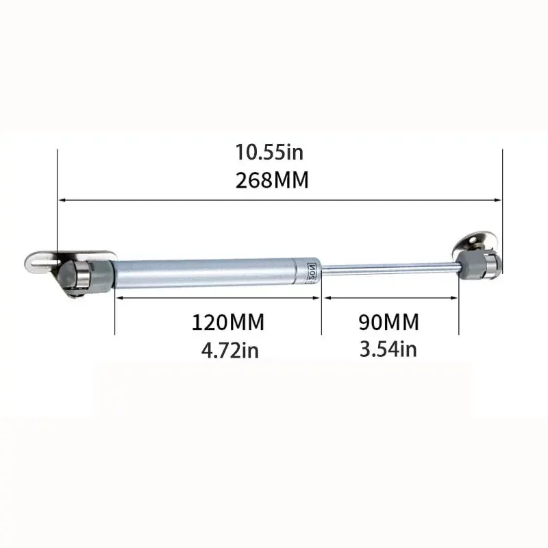 1 pedaço de haste hidráulica pneumática, haste pneumática, haste de suporte de mola de ar do gabinete, para usar com uma cama de porta dobrável.