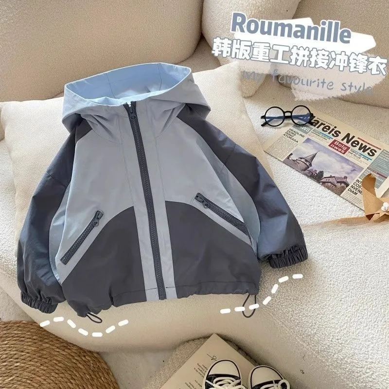 Bellbell Herbst Kinder Jungen Jacken 2026 Kinder Babys Jungen Windbreaker Gespleißte Oberbekleidung Mantel Kleinkind Säugling Jungen Wanderjacken – Detail 7