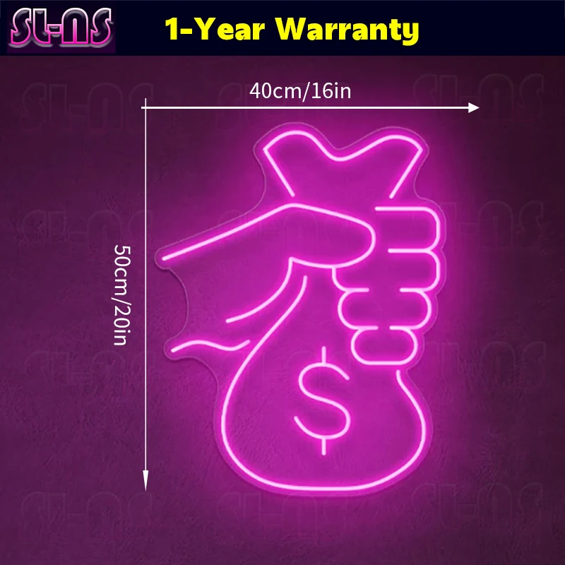 Custom Money Neon Sign Neon Sign For Your Office, Study Room, Bed Room, Mancave, Living Room