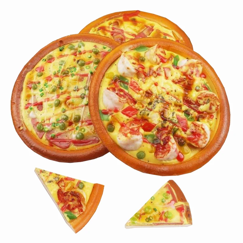 Artificial PU Simulation Food Kitchen Toys Fake Pizza Model Kids Role Play Restaurant Chef Pretend Making Sausage Shrimp Pasty