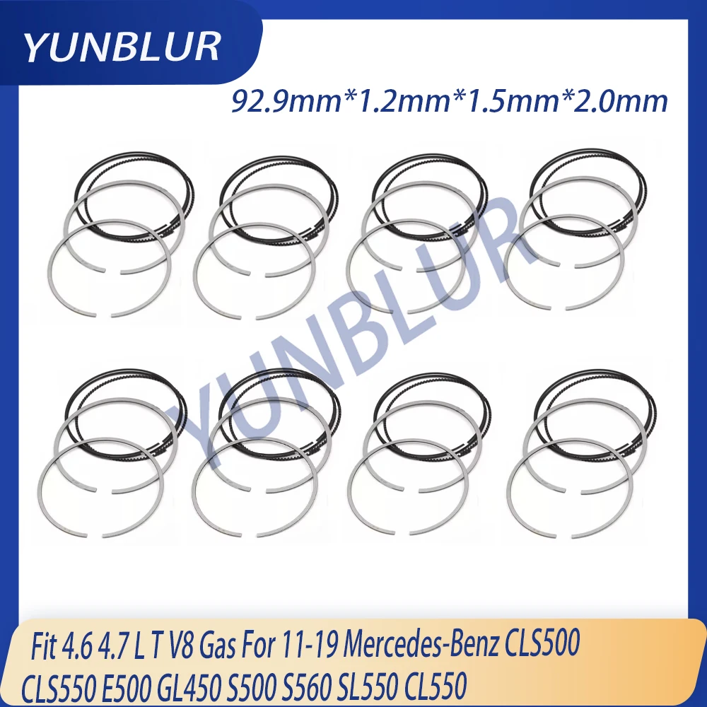 M278 STD Engine Piston rings Set Fit 4.6 4.7 L T V8 Gas For 11-19 Mercedes-Benz CLS500 CLS550 E500 GL450 S500 S560 SL550 CL550