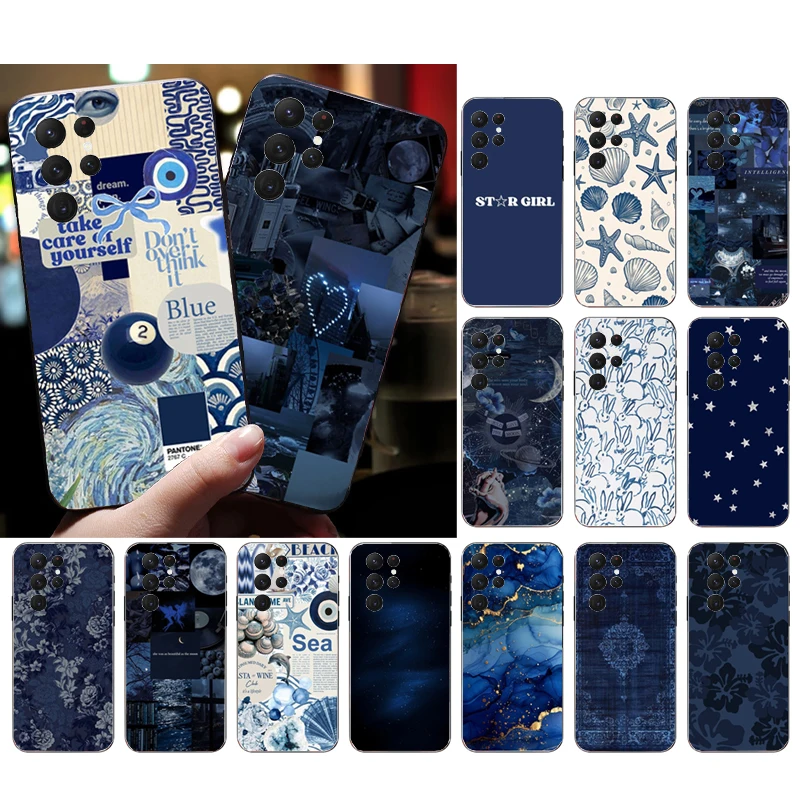 

Navy Blue Phone Case For Samsung Galaxy A15 A35 A55 A52 A53 A54 A33 A34 A25 A05S A16 A14 A05 A51 A52S A71