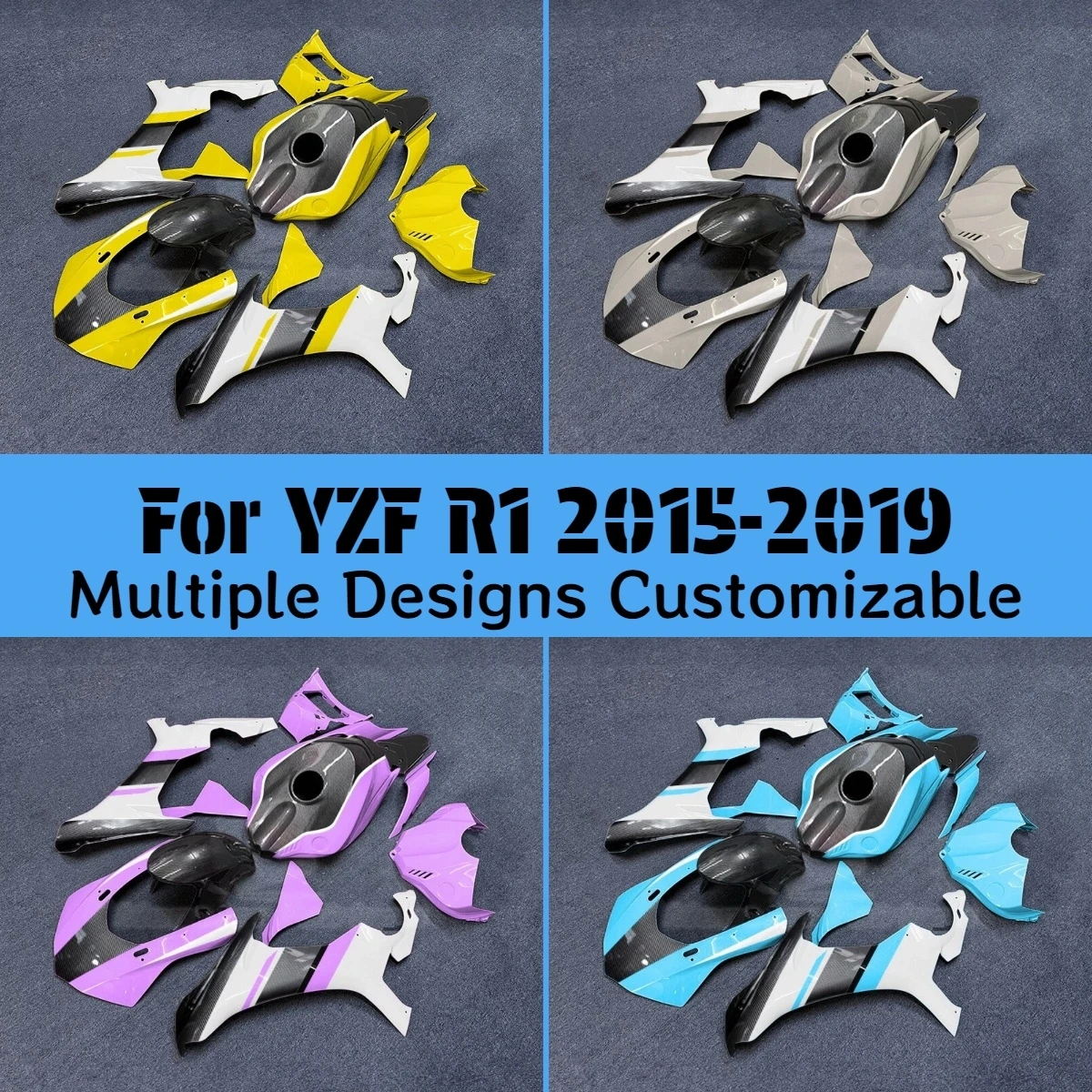 For YAMAHA YZF R1 2015 2016 2017 2018 2019 Fairings YZF R1 15 16 17 18 19 Motorcycle Injection Fairing Kit
