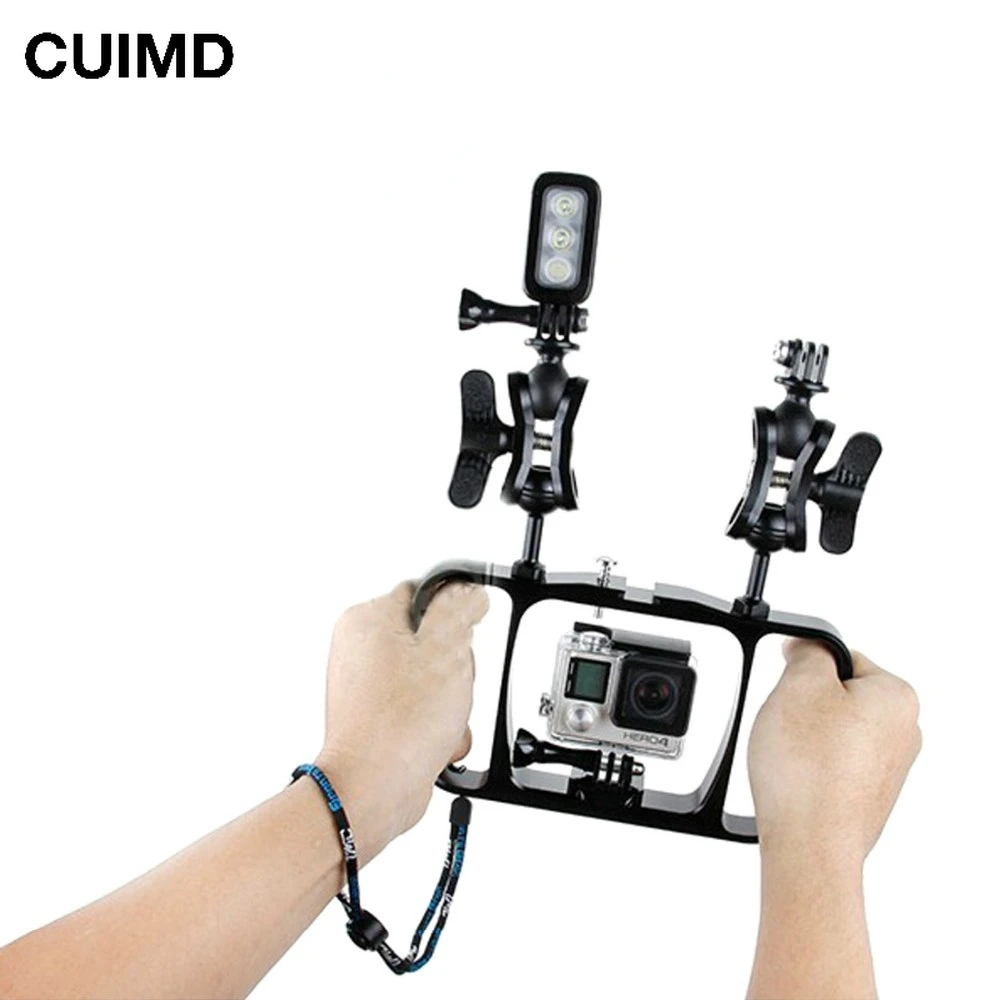 

Aluminum Diving Photography Bracket for GoPro Hero 9 8 5 4 3 SJ4000/ SJ5000/4 session Xiaomi yi Action Camera Diving Accessories