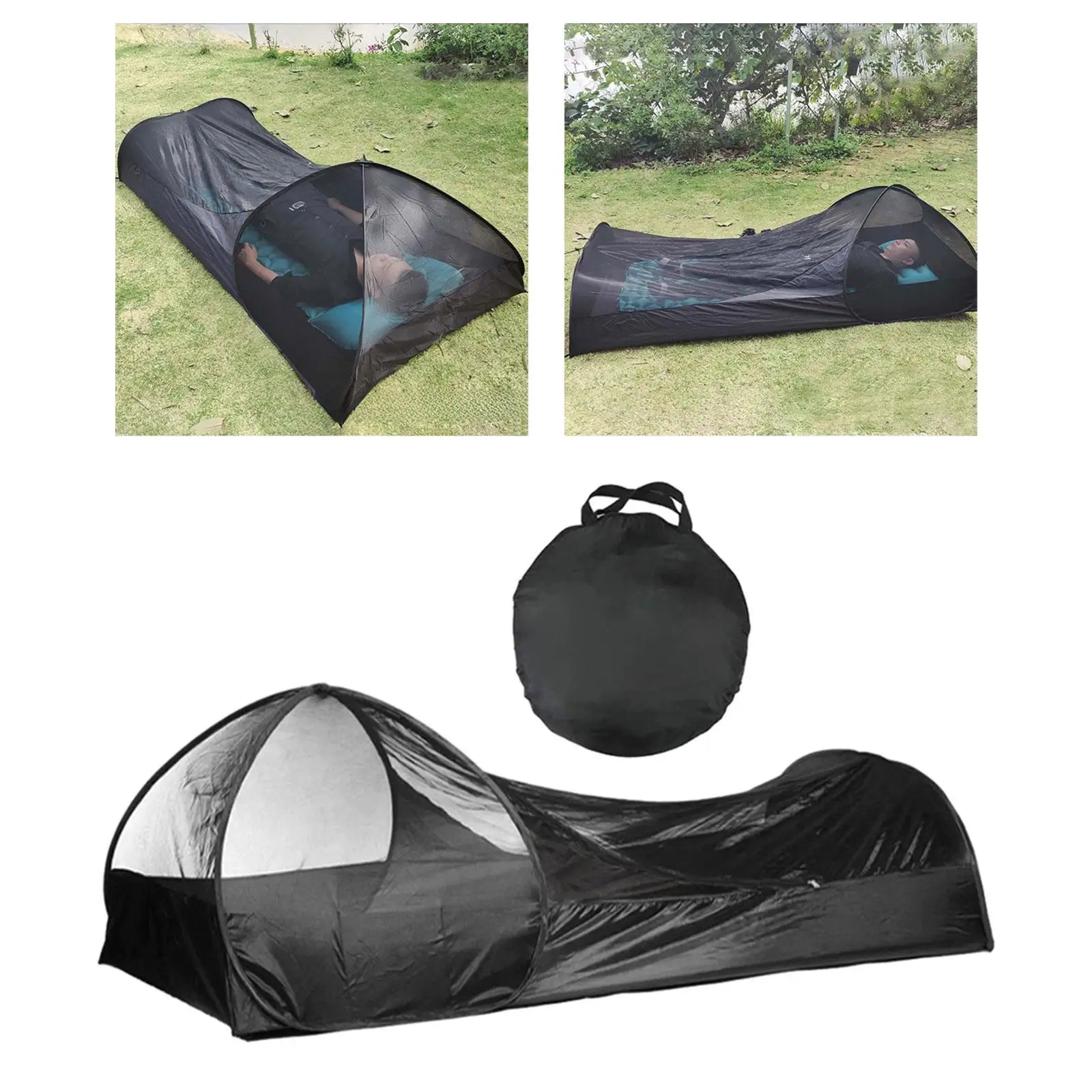 

Bivy Tent Polyester Cloth Portable Easy Setup Windproof Personal Tent Foldable for Hiking Trekking Fishing Backpacking Sports