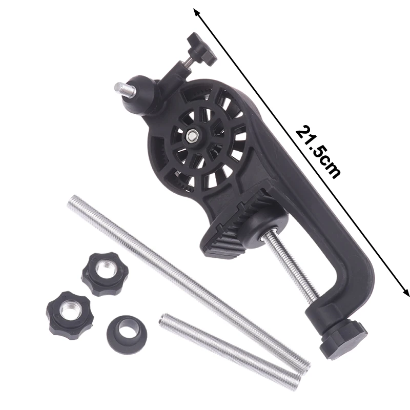 لف سلك الصيد الترددي، بكرة مضادة للانزلاق قابلة للتعديل في الهواء الطلق مع لفاف خط مشبك الطاولة. #6