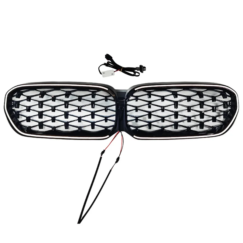 

For BMW 5 Series G30 2021-2023 Meteor Style Black LED Illuminated Front Grille Mesh ABS Direct Replacement Upgrade Glossy Shine