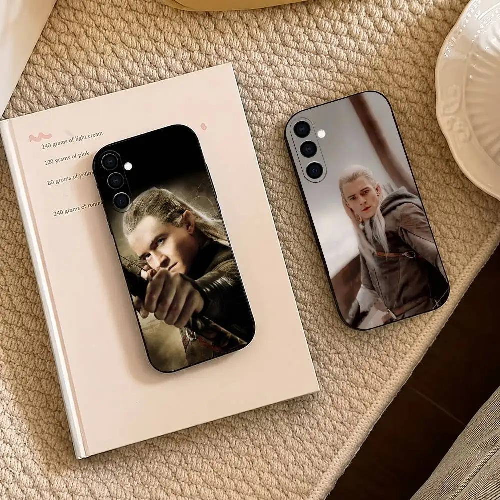 L-Legolas the L-Lord of the R-Rings Black Soft Silicone Phone Case for Samsung A73 20,21,22,31,32,52,53,72