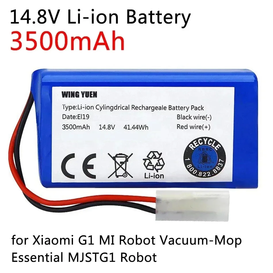 

NEW 14.8V 3500mAh Li-ion Battery for Xiaomi G1 MI Robot Vacuum-Mop Essential MJSTG1 Robot Vacuum Cleaner 18650 Battery Pack