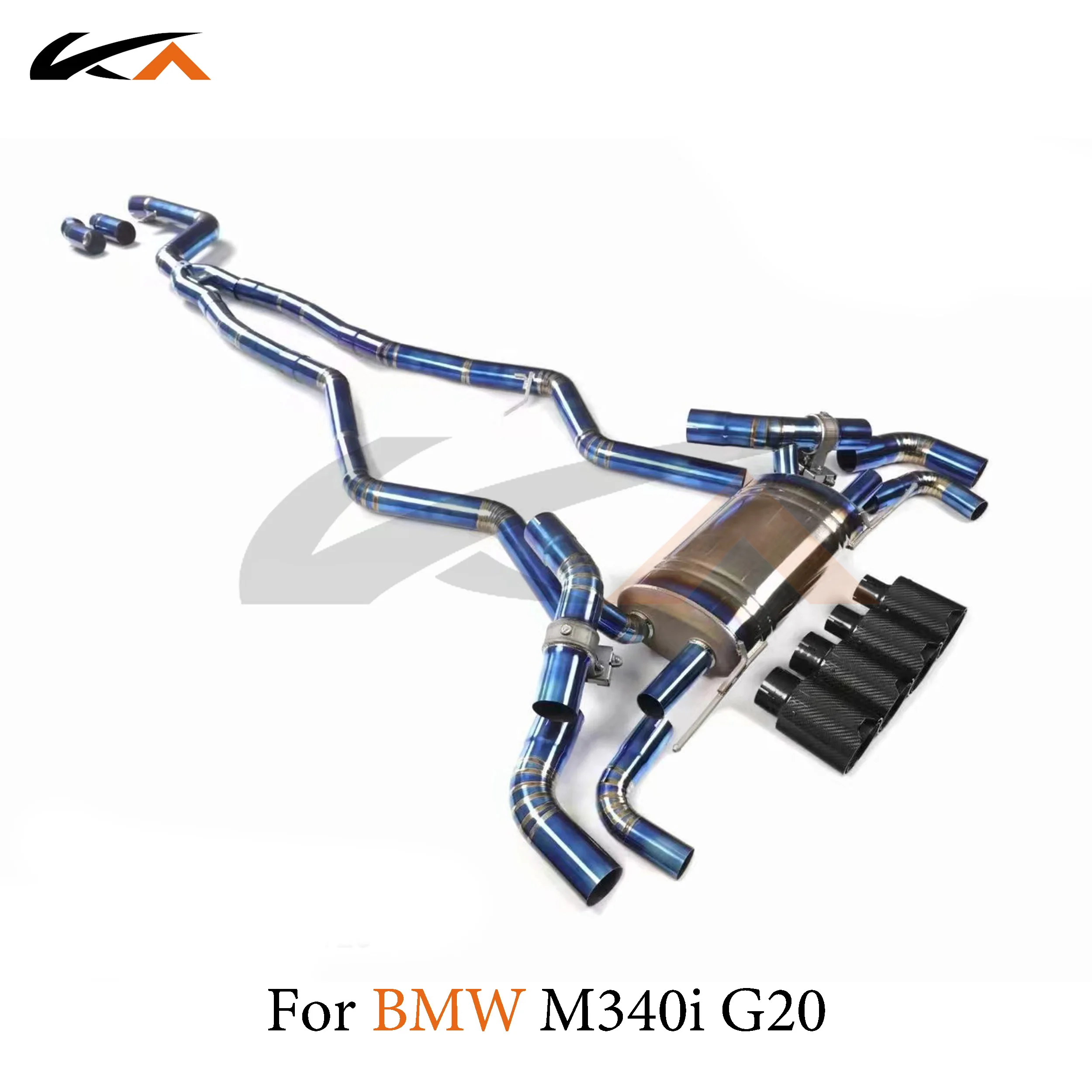 KA Tuning exhaust system parts titanium alloy catback for BMW M340i G20 rear section performance muffler valve