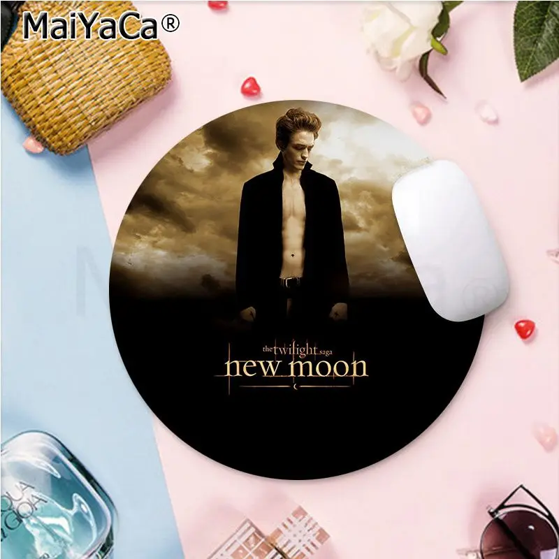 Movie Twilight Non-slip Round Kawaii Cartoon Anime Gaming Mouse Pad Keyboard Mouse Mats Deskpad Girls For PC Desk Pad