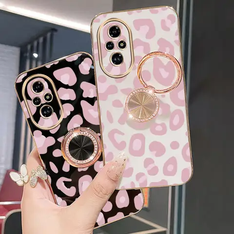 Diamantrem Snodd Leopardmönster Telefonhållarskal För Huawei Honor 9X Pro 60 70 80 90 100 200 300 Pro Ultra Y9s Skal 10 best sales Äran 9X Pro - №4