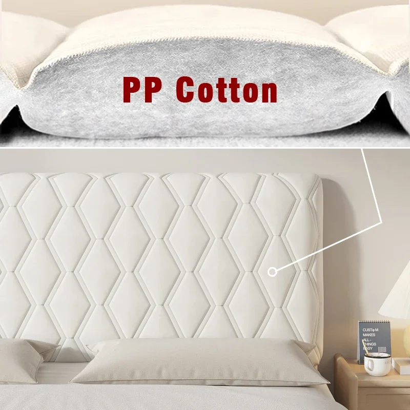 Thickened Bed Headboard Slipcover Soft Smooth Stretch Bed Spread Backrest Anti-collision Bedhead Cover Dust Protector Washable - view 3