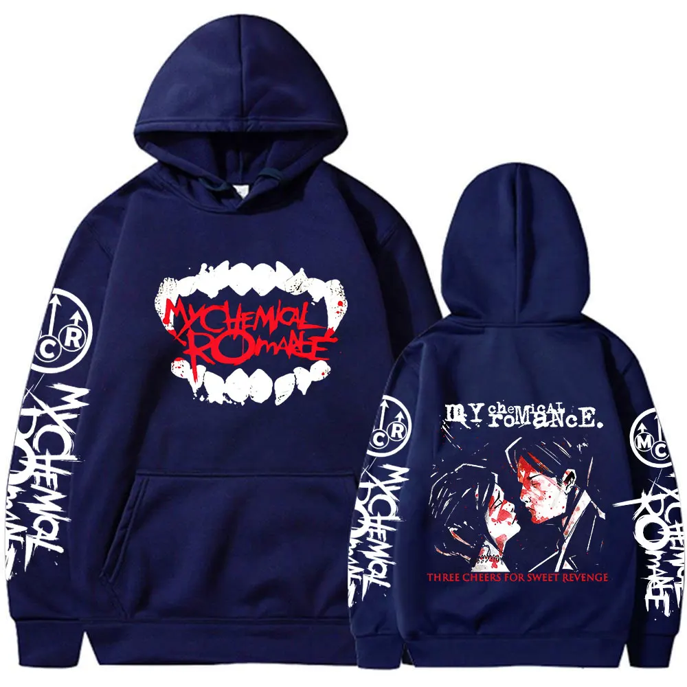 My Chemical Romance Three Cheers for Sweet Revenge Hoodies Black Parade Punk Emo Sweatshirts Men Women Fleece Warm Pullovers Y2K