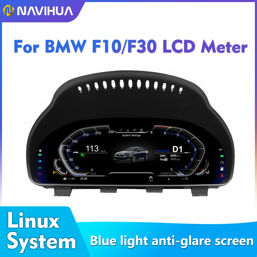 

Navihua LCD Dashboard Car Digital Cluster for BMW 5 Series F10/F11/F18 GT Linux System Auto LCD Instrument Panel