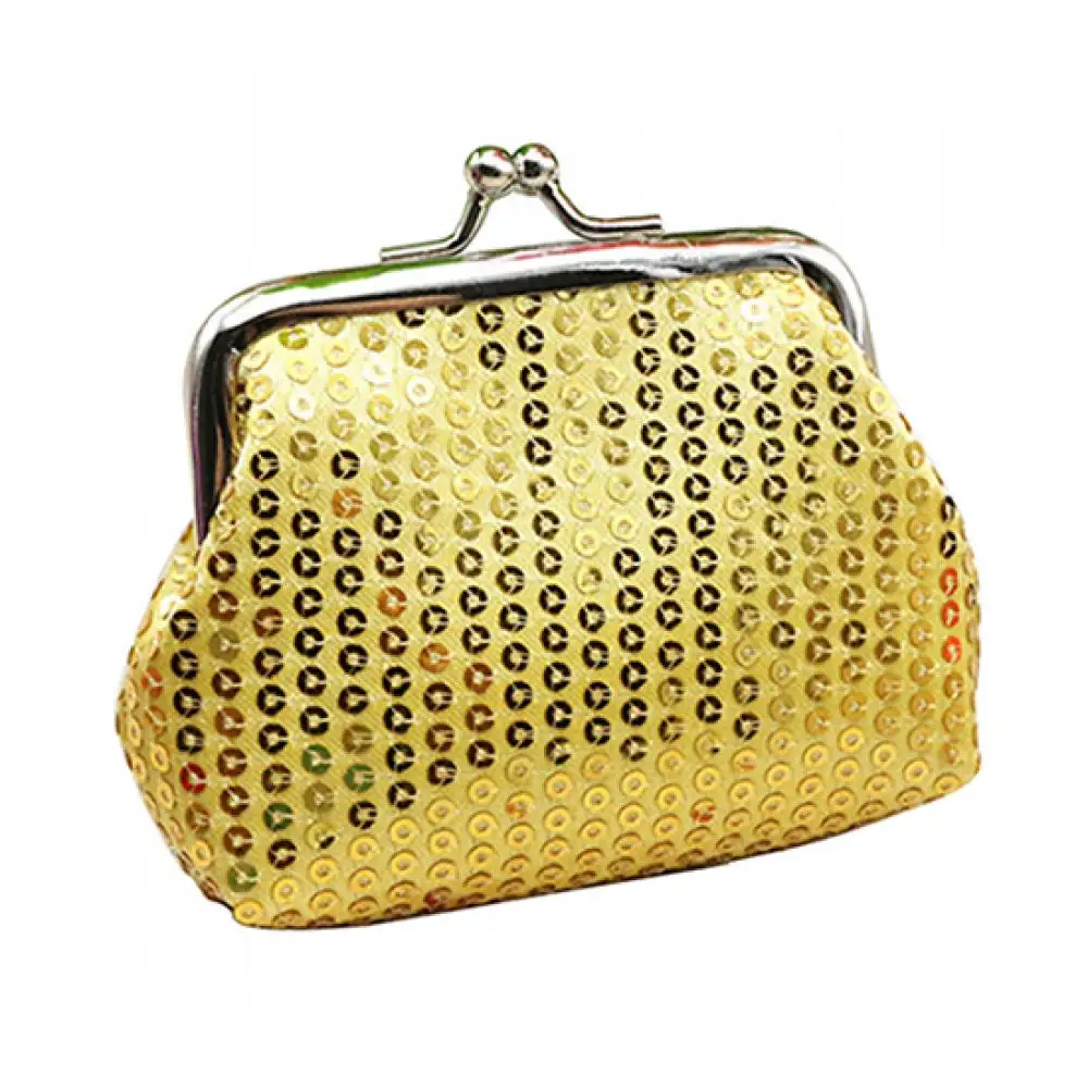 Fashion Women Purses Sequins Buckle Mini Change Coin Purse Clutch Handy Wallet Bag Female Evening Party Purses Money Bag Clips