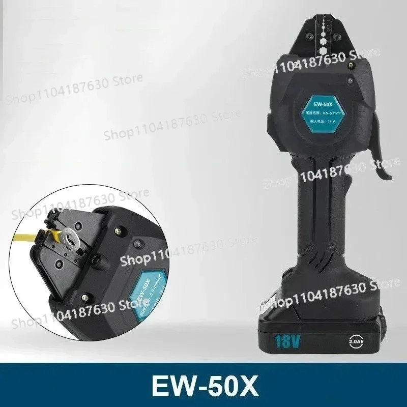 Rechargeable EW-50 X Lightweight Electrical Cordless Wire Crimper Powered Cold Crimping Tool for Connecting Wire Terminals