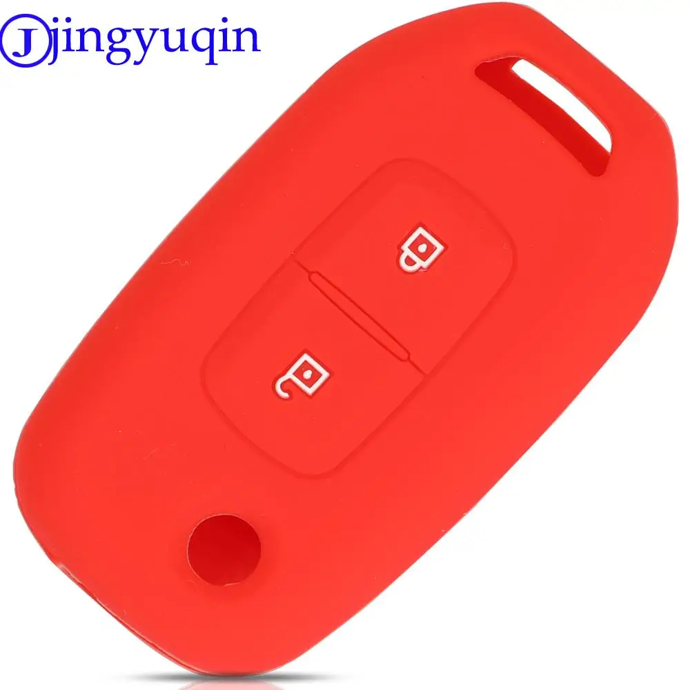 jingyuqin Car Key Cases 2 Buttons Folding Remote Protector Cover For Renault Logan Duster 2019 2020 Captur Sandero Stepway