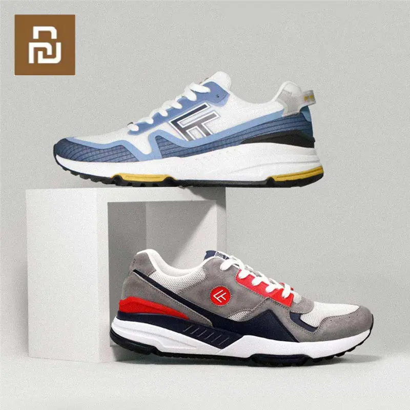 Youpin FREETIE 90 Retro รองเท้าผ้าใบกีฬารองเท้าวิ่งรองเท้าสวมใส่สบายตาข่าย Breathable Anti-Slip EVA และ Outsole ยาง