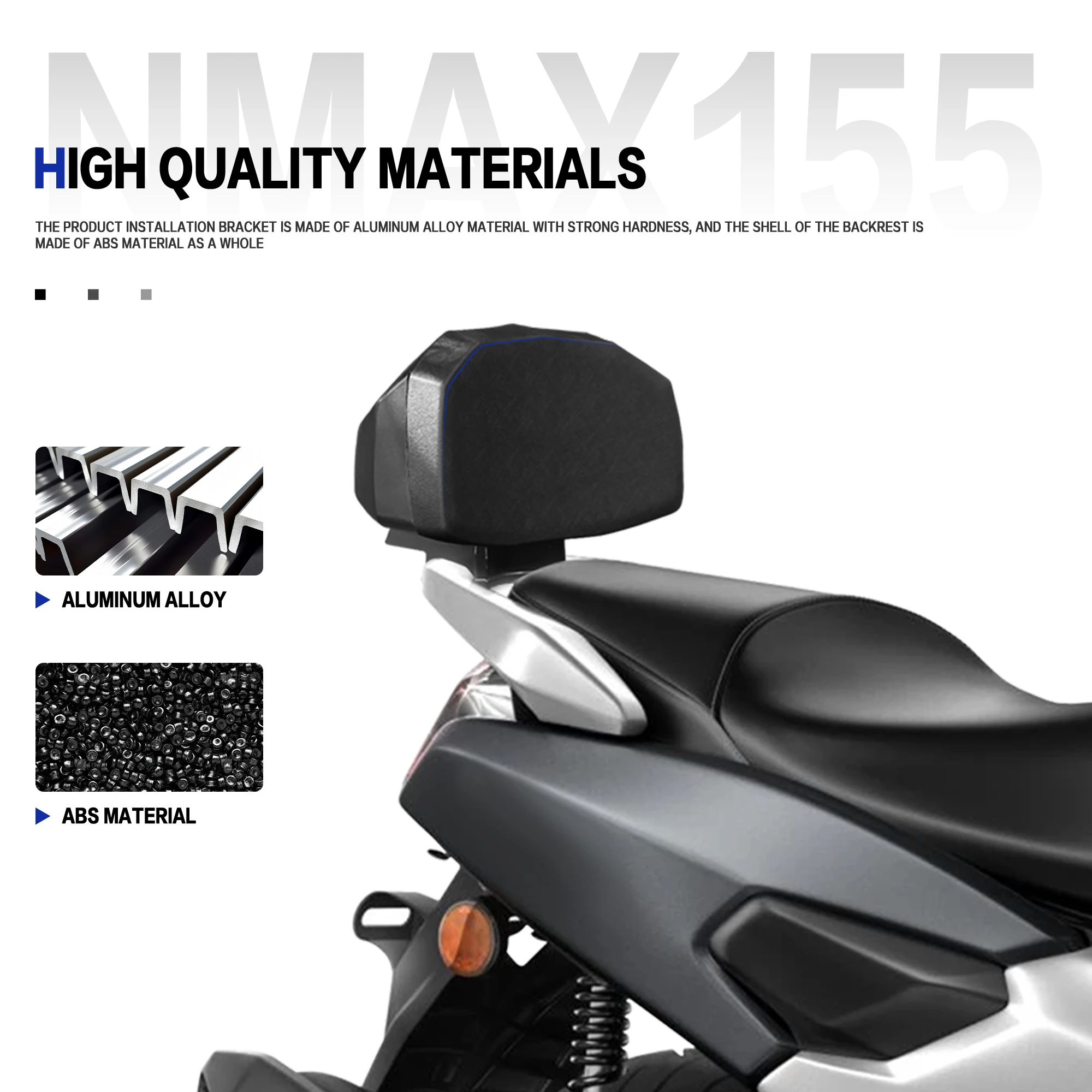 Nowe oparcie ramy tylnej motocykla pasujące do NMAX155 Nmax155 2025, poduszka tylnego siedzenia, akcesoria do modyfikacji oparcia.