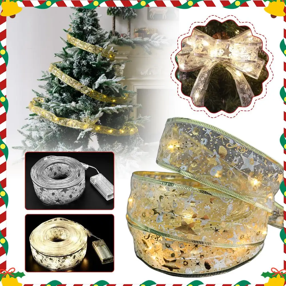 5M Nastro Di Natale Fata Luce Decorazione Per La Casa 2025 Archi FAI DA TE Luce Della Stringa Albero Ornamenti Decorazioni Di Natale Capodanno 2026