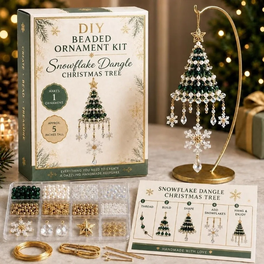 DIY Beaded Christmas Ornament 4