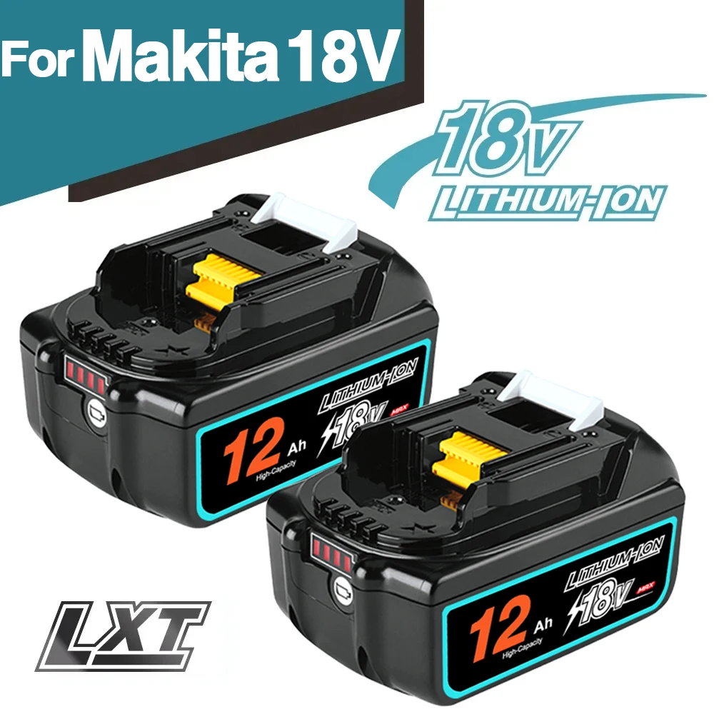 18V 12A accu voor Makita met LED lithium-ion vervangende LXT BL1860B BL1860 BL1850 accu voor Makita oplaadbare elektrische gereedschappen
