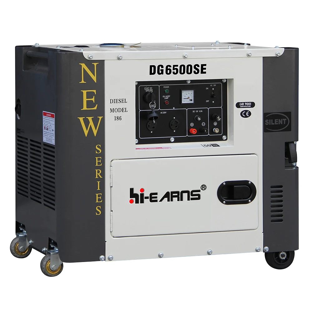 

Hi-earns brand 5kw slient die·sel generator with lock and openable top cover air-cooled