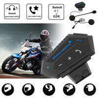BT-12 Bluetooth Wireless Motorcycle Helmet Headset Motorbike Headphone FM GPS Waterproof Music Player