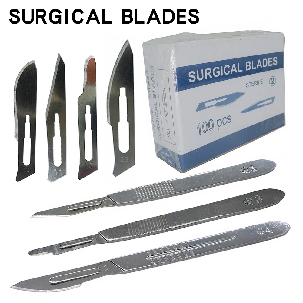 

Sharp Carbon Steel Surgical Blades For Diy Cutting Phone Repair Pcb Animal Sculpture Eyebrow Grooming Maintenance Scalpel Knife