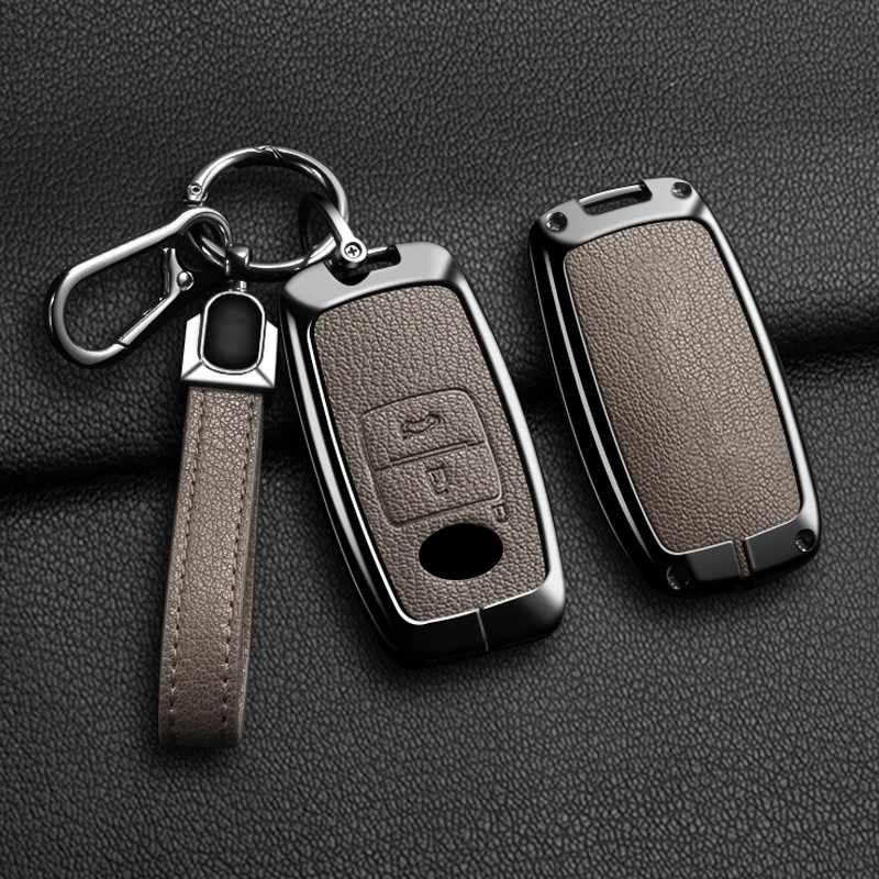 Zinc Alloy Goatskin for Toyota Yaris Ativ Raize Veloz Avanza Rush Perodua Daihatsu Malaysia Remote Key Case Cover Accessories