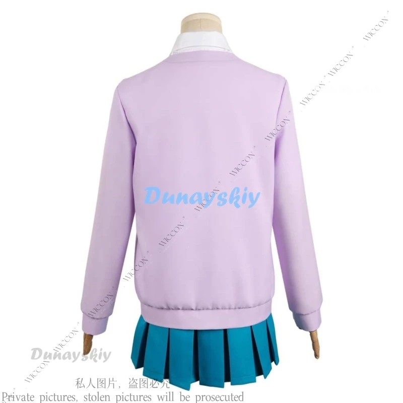 Ume Kurumizawa Anime Kimi ni Todoke From Me to You Disguise Adult Women Shirt Skirt Halloween Carnival Suit Cosplay Costume Wig