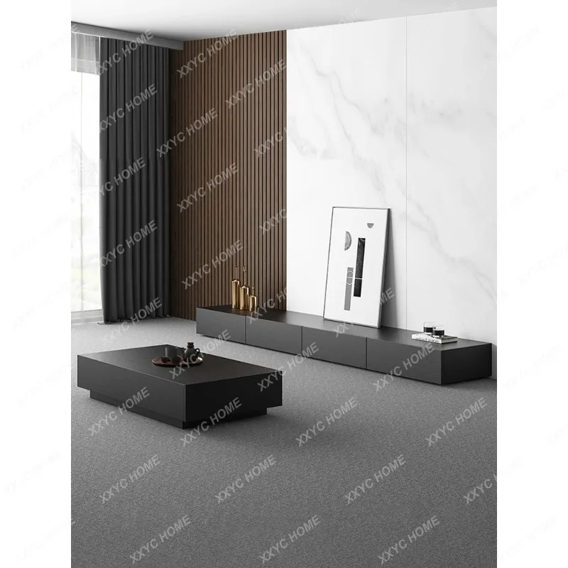 XXModern simple small apartment living room coffee table TV cabinet combination solid wood multi-layer TV cabinet