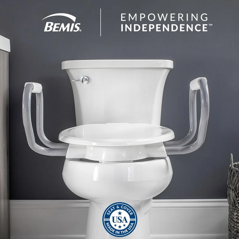 Bemis 7YR85320H20 Assurance with Clean Shield Toilet Support Arms Attachment, Round 3